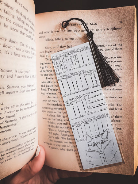Book Tracker Bookmark with Dog, Cat, Other Pet's Full Face Portrait