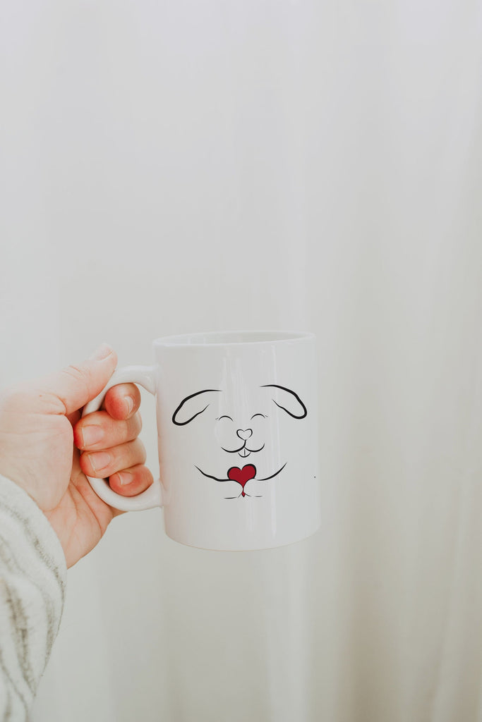 Dog or Cat With Heart Self Care Comfort Coffee Mug