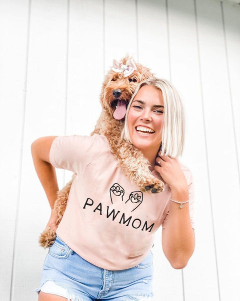 Pawmom or Pawdad with Optional Custom Wording Unisex T-Shirt