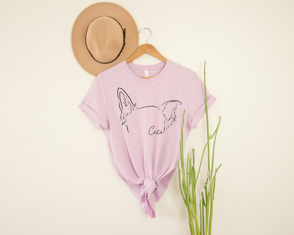 New Color! Lilac Custom Dog, Cat, or Other Pet's Ears Unisex T-Shirt