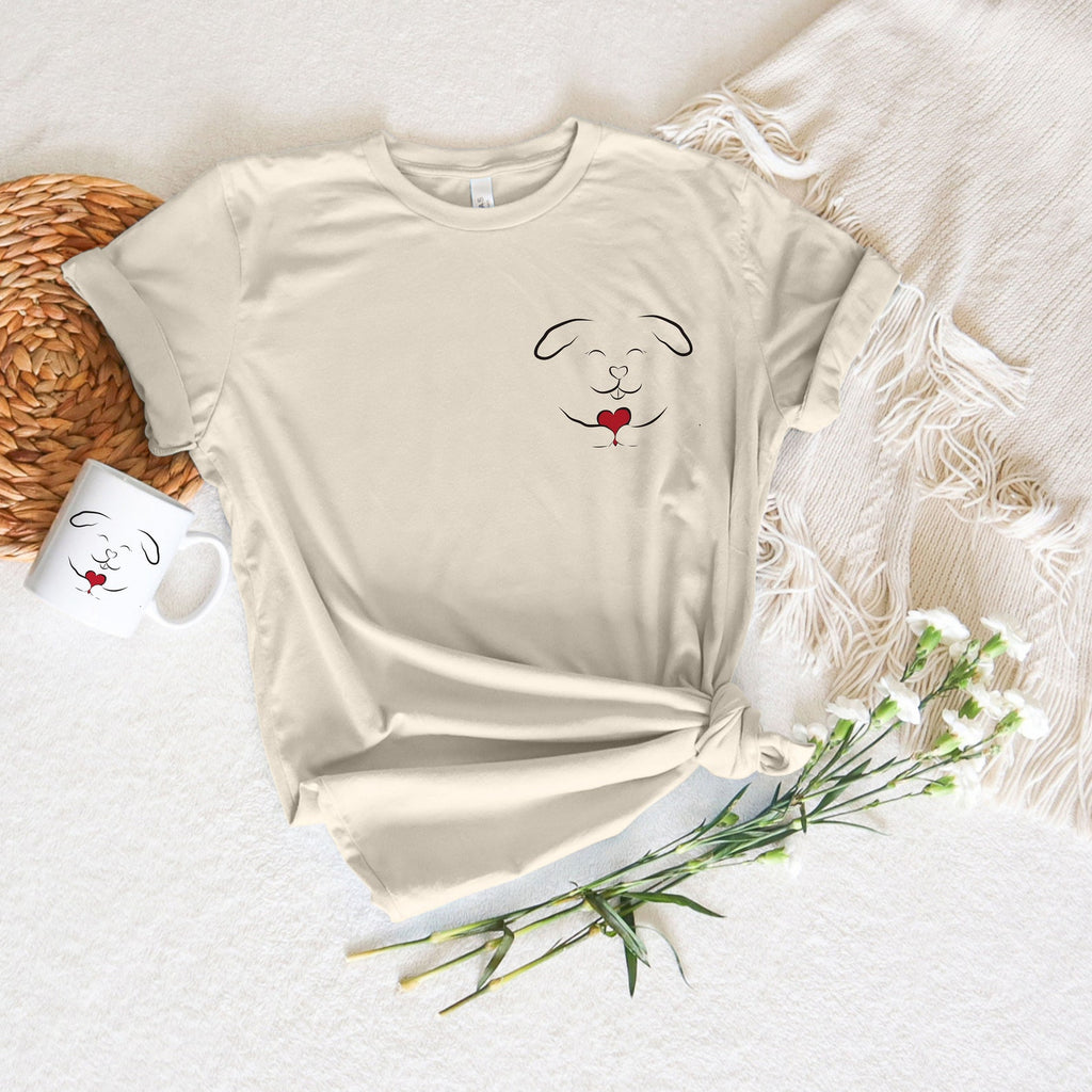 Cat or Dog with Heart Unisex T-Shirt