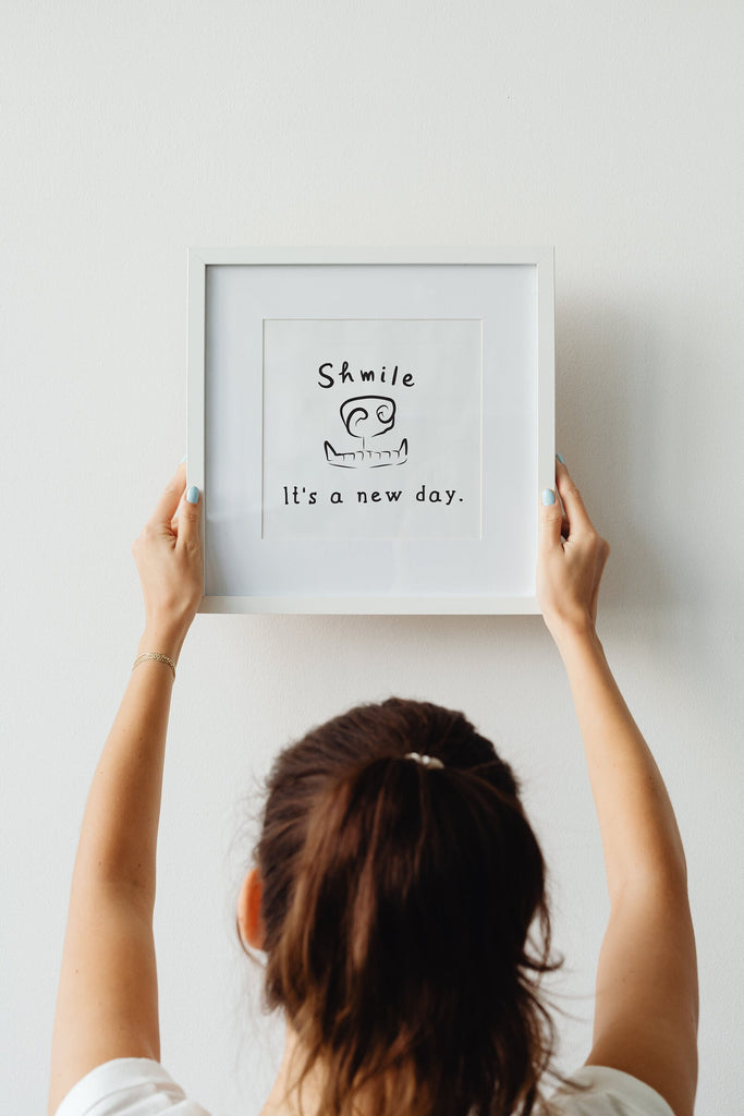 Shmile or Sthmile It's a New Day Wall Print