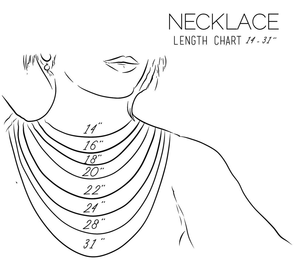 Necklace Length Chart 14-31"