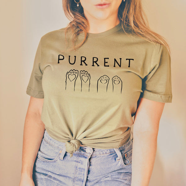 Purrent Custom Cat Paws with Names Unisex T-Shirt