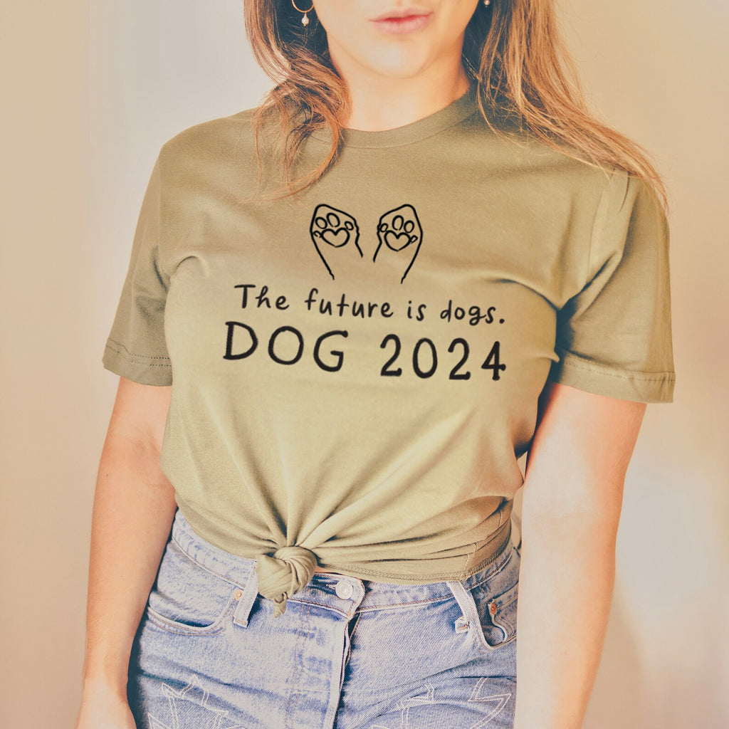 The Future is Dogs: Dog 2024 Pawsidential Election Unisex T-Shirt
