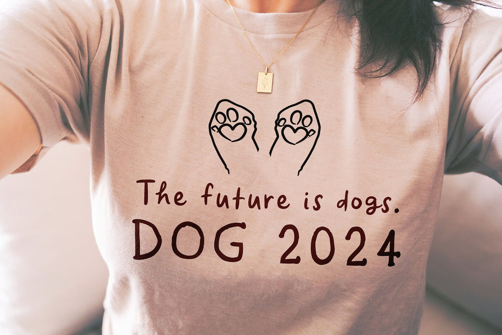 The Future is Dogs: Dog 2024 Pawsidential Election Unisex T-Shirt