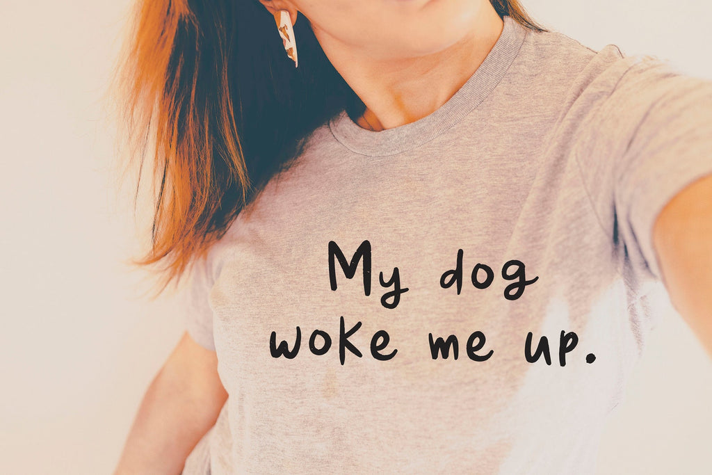 My Dog Woke Me Up or My Cat Woke Me Up Unisex T-Shirt