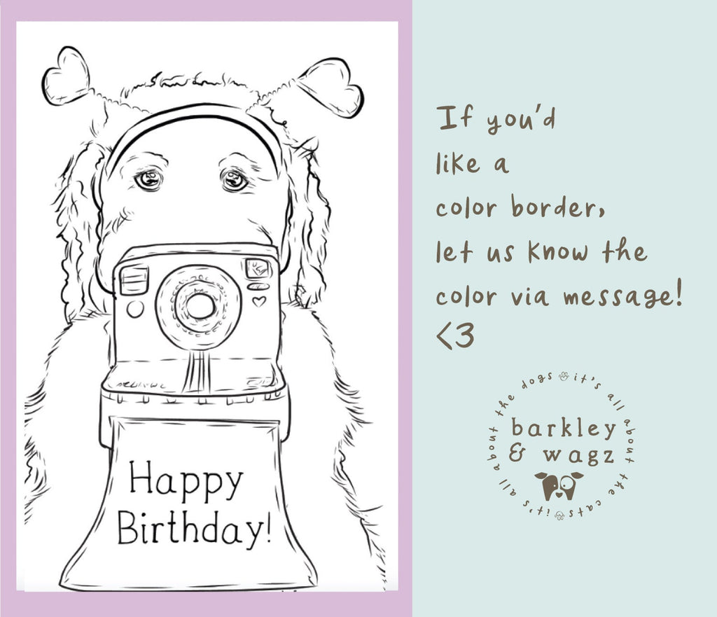 Custom Animated Greeting Card with Custom Wording and Pet Portrait for Emails