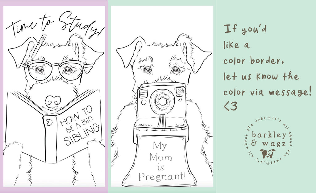 Animated Pregnancy Announcement for Reels Social Media Emails with Personalized Dog Portrait