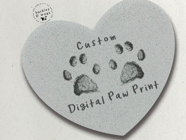 Custom Paw Print Design Fee for DIY Projects, Art Prints, Etc.