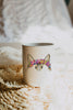 Custom Full Color Flower Crown Dog, Cat, or Other Pet Ears Coffee Mug Cup with Minimalist Cat Ears