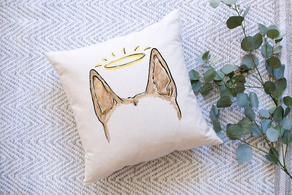 Custom Full Color Dog, Cat, Other Pet Ears Memorial Halo Pillow