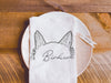 Custom Faux Embroidery Pet Ears Tea Towel with Cat Ears