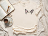 Now in Color! - Comfort Colors Custom Pet Ears Unisex Front and Back T-Shirt in Soft Ivory Tan