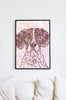 Pink Glow Full Pet Portrait Painting of Your Dog, Cat, or Other Pet