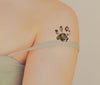 Custom Watercolor Paw Print Temporary Tattoo Sheet SImple Minimalist