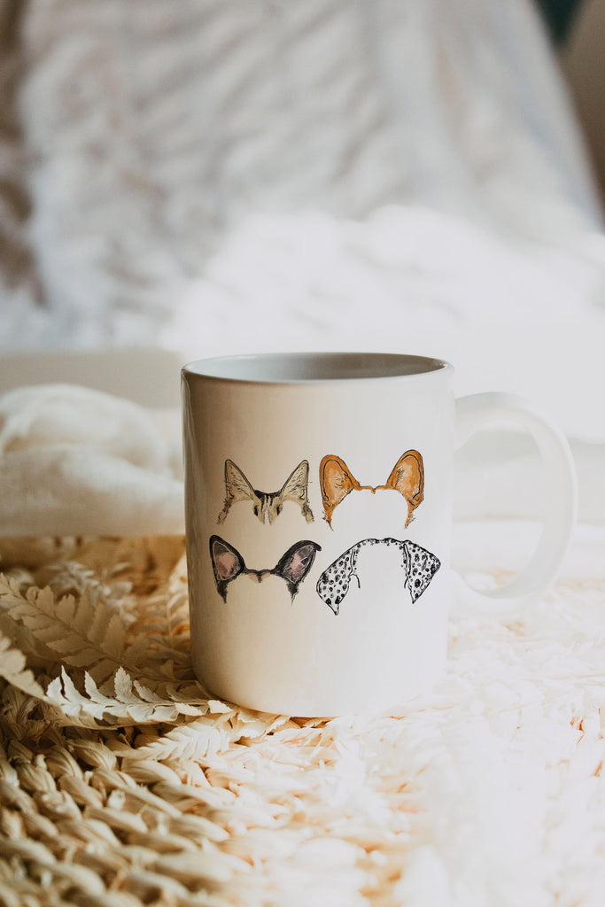 Custom Full Color Pet Ears Coffee Mug with Four Pets