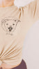 Bella + Canvas Tattoo Inspired Unisex Pet Portrait T-Shirt in Tan with Matching Temporary Tatttoo