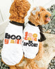 Boo Y'all or Too Cute to Spook Halloween Pet Raglan Single or Set with Orange, Yellow, and Pink Fall Color Theme