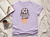 Ice Scream Queen or Ice Scream King Unisex T-Shirt With Optional Custom Pet Ears - In Lilac Purple