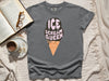 Ice Scream Queen or Ice Scream King Unisex T-Shirt With Optional Custom Pet Ears - In Charcoal Gray