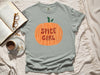 Pumpkin Spice Girl Unisex T-Shirt With Optional Custom Pet Ears in Light Army Green