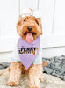 Personalized Halloween Themed Name Bandana in Lilac