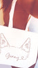 Custom Paw Prints Tote with Optional Custom Pet Ears on the Back - Customized Cat Ears