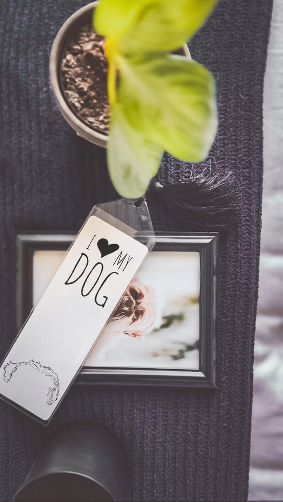 Custom Dog, Cat, or Other Pet's Ears Bookmark with Customized Wording and Shih Tzu Customized Art