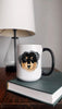 Custom Full Color Pet Portrait Coffee Mug with Aussie Dog