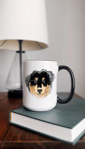 Custom Full Color Dog, Cat, or Other Pet Portrait Coffee Mug