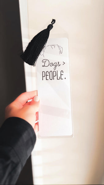 Custom Dog, Cat, or Other Pet's Ears Bookmark with Custom Wording - Dogs > People