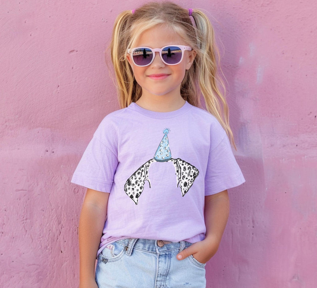 INFANT, TODDLER, or YOUTH Personalized Full Color Custom Pet Ears Unicorn Tee in Lilac