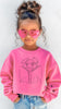 Pick a Style Toddler OR Youth Kid's Custom Pet Portrait with Book Sweatshirt in Hot Pink