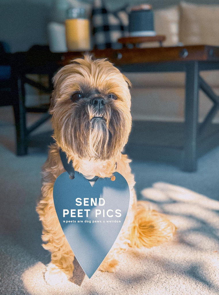 Personalized Custom Wording Sign - "Send Peet Pics"