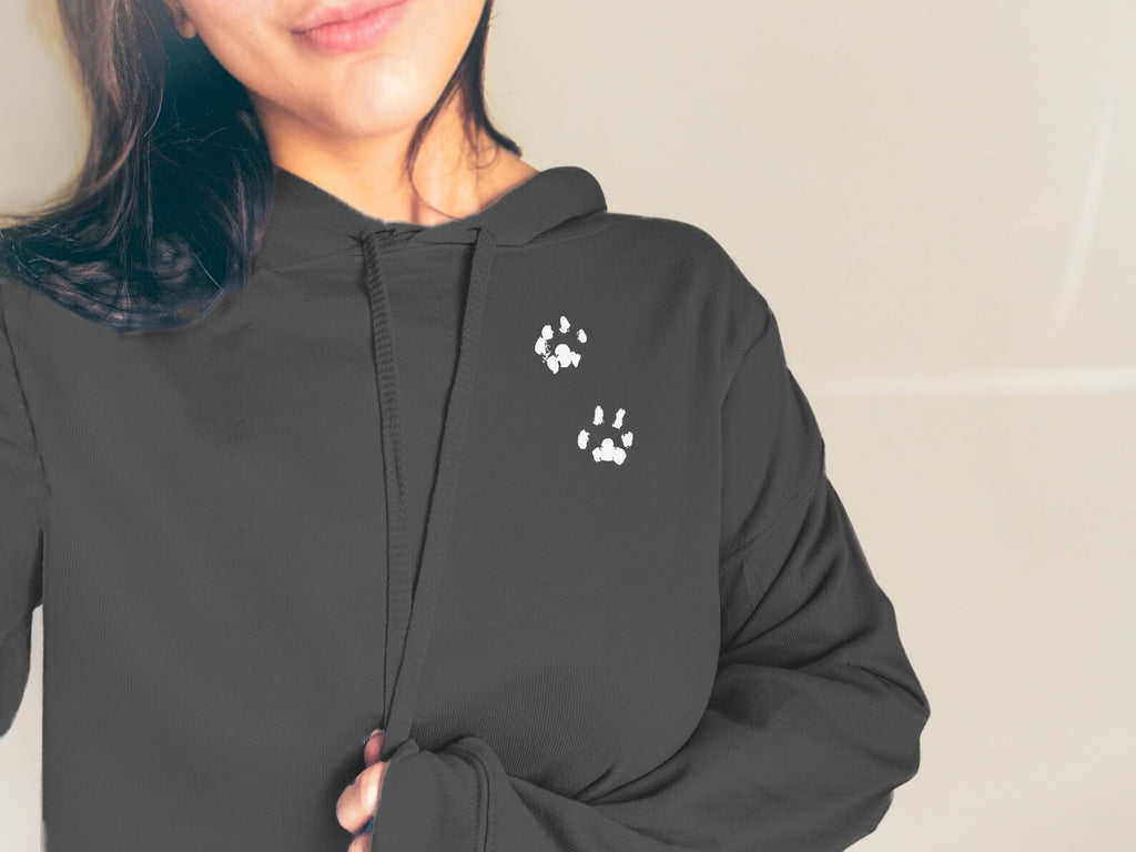 Custom Paw Prints Bella + Canvas Sweatshirt in Black