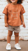 INFANT, TODDLER, or YOUTH Personalized Dog or Cat Ears T-Shirt in Terracotta