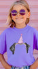 INFANT, TODDLER, or YOUTH Personalized Full Color Custom Pet Ears Birthday Tee in Bright Violet Purple