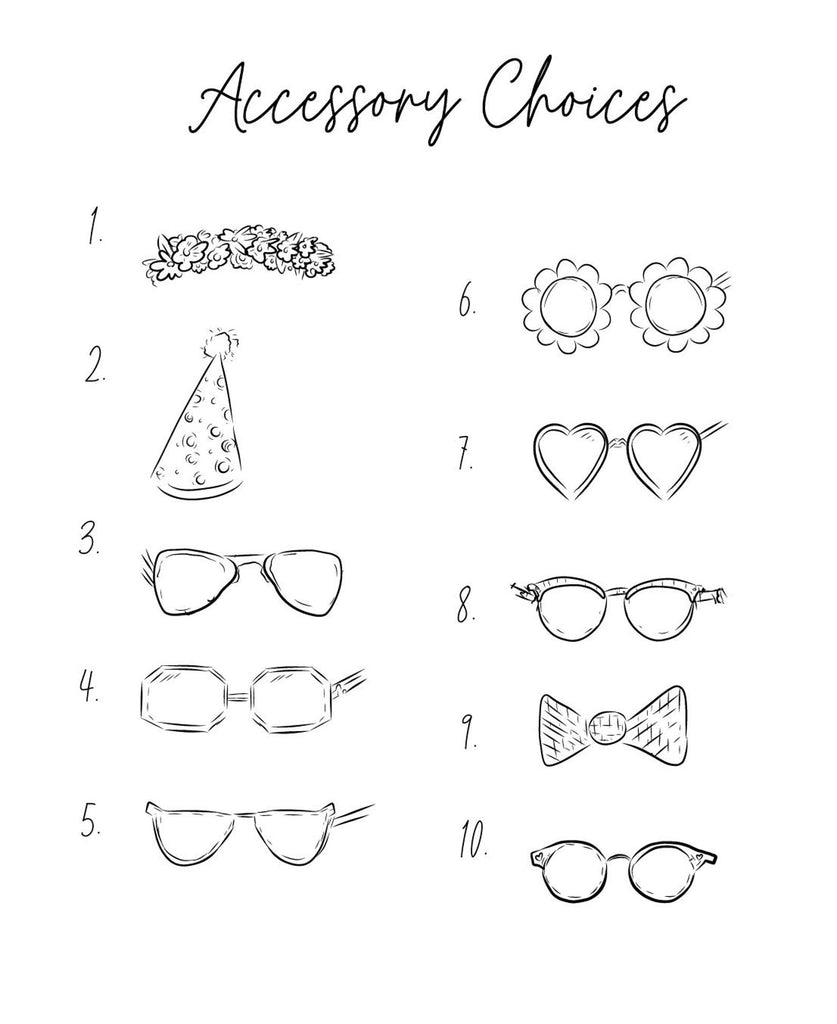 Accessory Choice Chart for BWagz Youth Tees