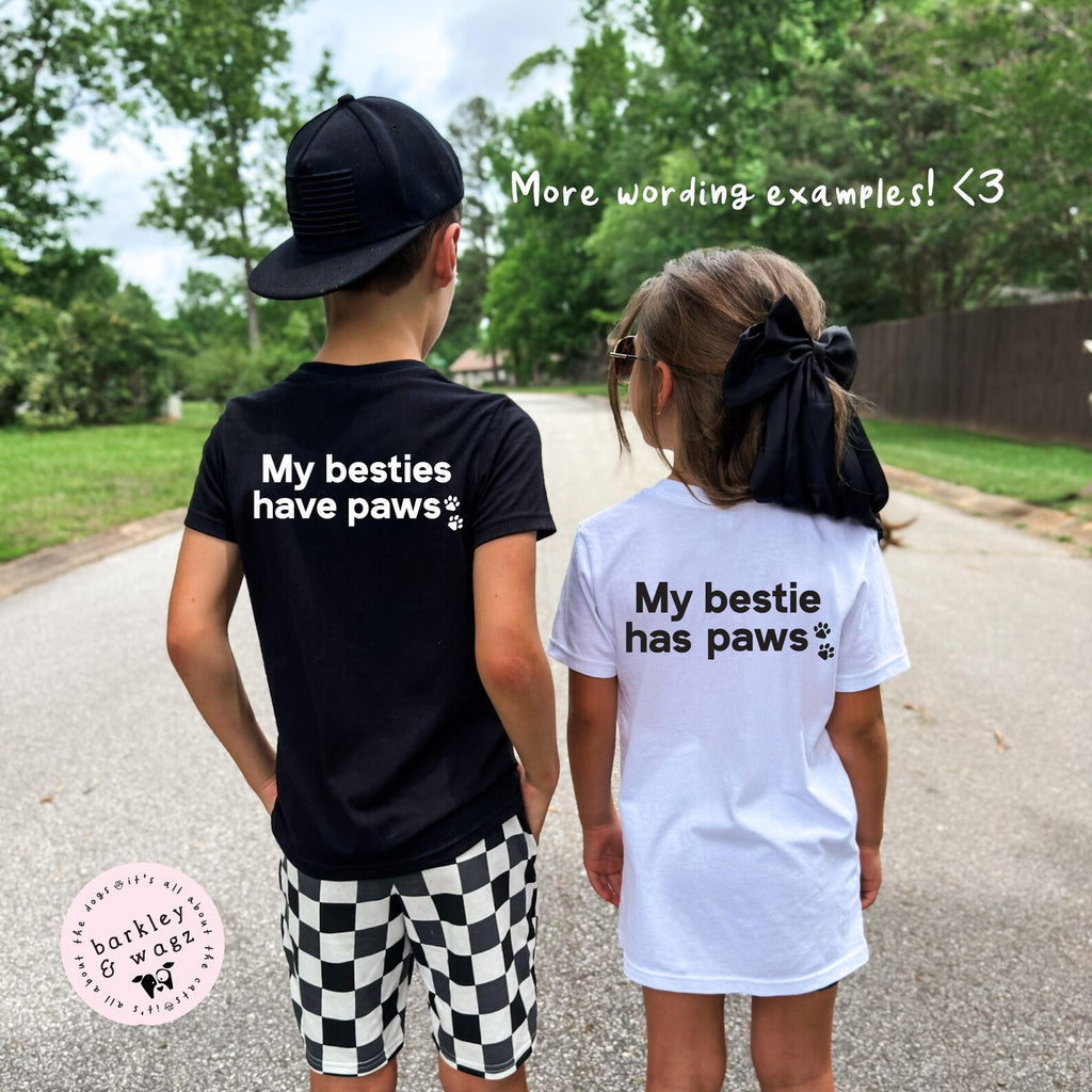 INFANT, TODDLER, or YOUTH Personalized Wording with Optional Pet Ears on Front T-Shirt - Wording Examples