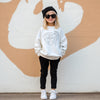 Pick a Style Toddler OR Youth Kid's Custom Pet Portrait with Glasses Sweatshirt in White