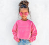 Pick a Style Toddler OR Youth Funny Sploot Definition Sweatshirt or Hoodie in Safety Pink