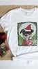 Custom Pet Portrait Stamps Christmas T-Shirt - in White