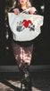 The Same Heart Custom Paw and Hand Print/s Tote Bag with Red Heart
