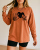 The Same Heart Long Sleeve Tee with Custom Paw and Hand Prints - in Yam Color