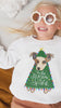 Custom Christmas Tree Pet Portrait Kid's Sweatshirt - White