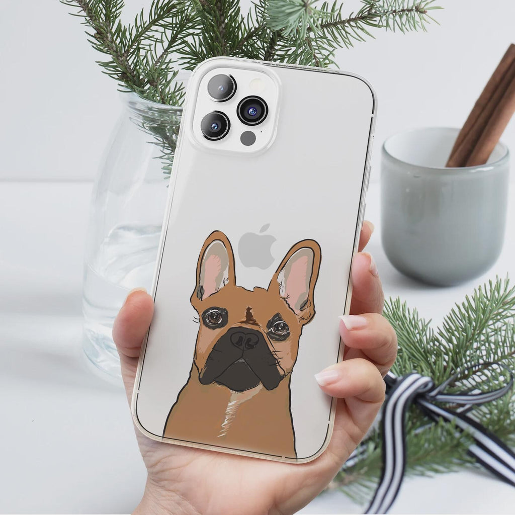 Custom Pet Portrait Phone Case - Shown with Frenchie