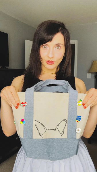 Custom Dog, Cat, or Other Ears Mini Tote