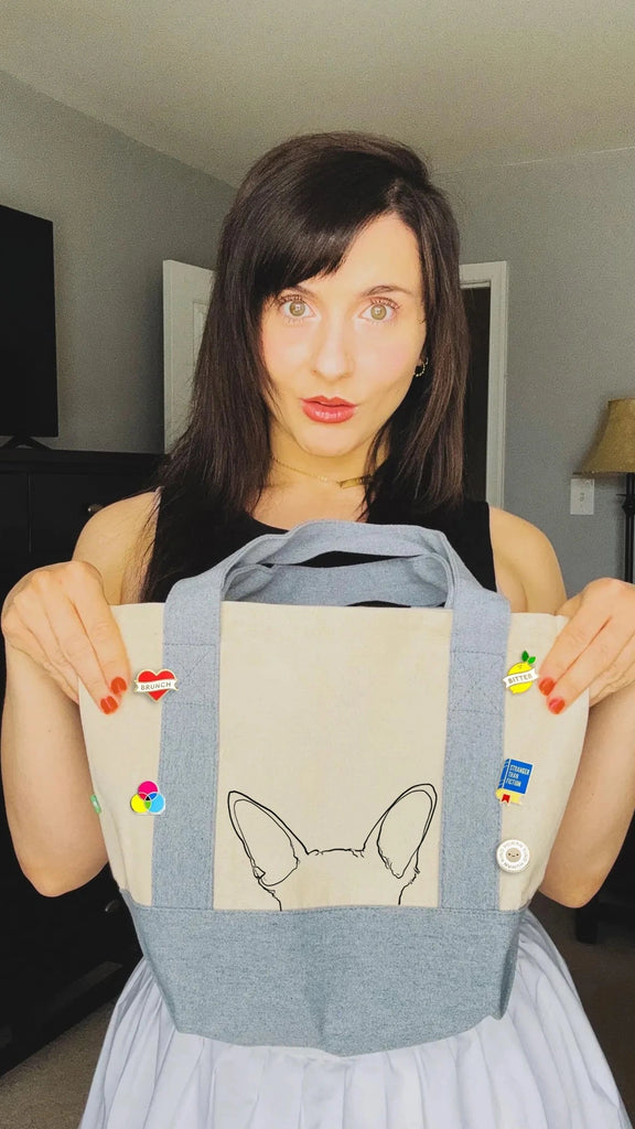 Custom Dog, Cat, or Other Ears Mini Tote