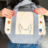 Custom Dog, Cat, or Other Pet Ears Mini Tote with Enamel Pins